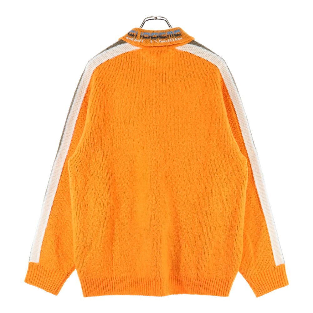 SUPREME(シュプリーム) 23SS Sleeve Stripe Zip Up Sweater スリーブ ストライプ柄 ジップアップ セーター ニット オレンジ
