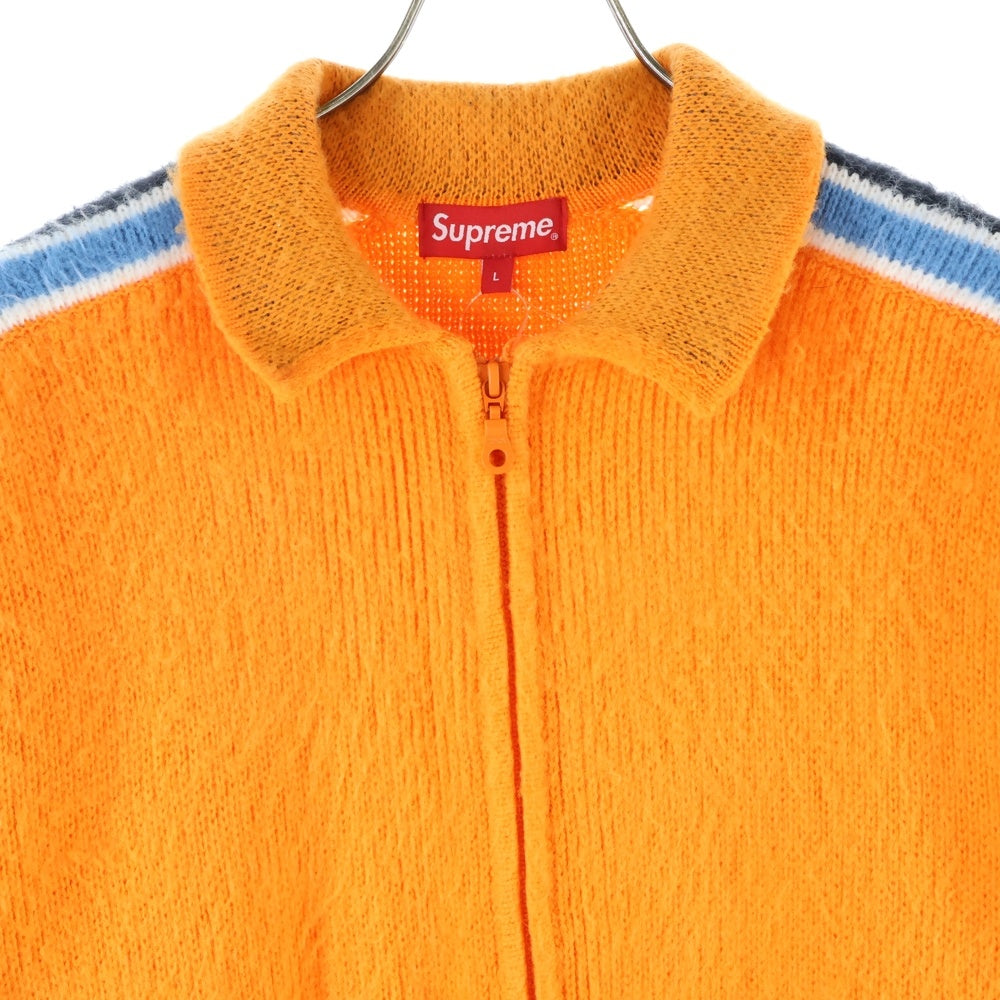 SUPREME(シュプリーム) 23SS Sleeve Stripe Zip Up Sweater スリーブ ストライプ柄 ジップアップ セーター ニット オレンジ