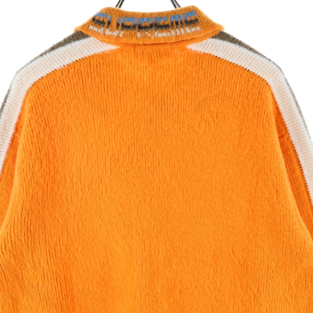 SUPREME(シュプリーム) 23SS Sleeve Stripe Zip Up Sweater スリーブ ストライプ柄 ジップアップ セーター ニット オレンジ