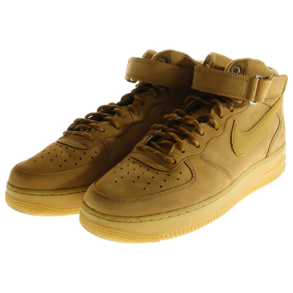 NIKE(ナイキ) AIR FORCE 1 MID FLAX エアー フォース フラックス ミッドカットスニーカー ブラウン US10.5/28.5cm DJ9158-200