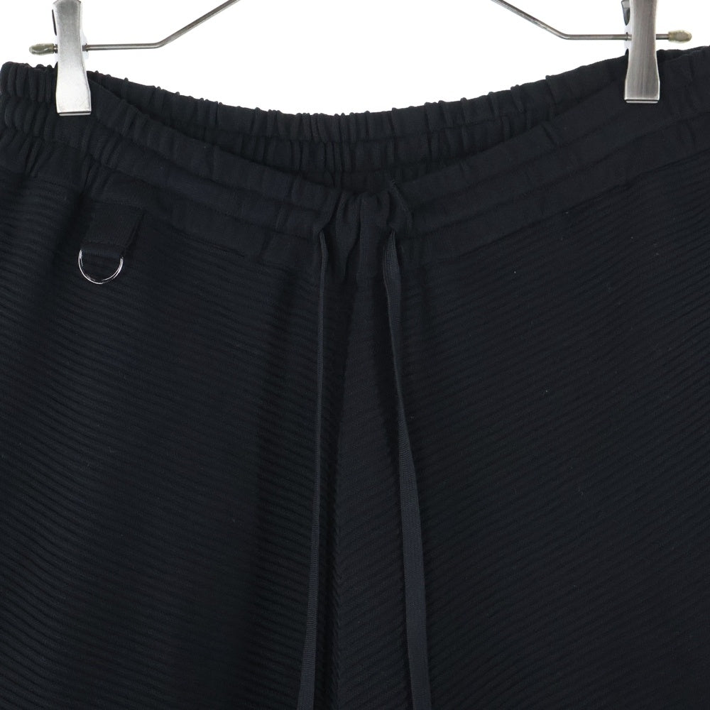 s'yte(サイト) HEM RIB SARUEL PANTS ヘム リブ サルエル イージーパンツ ブラック UV-K03-919