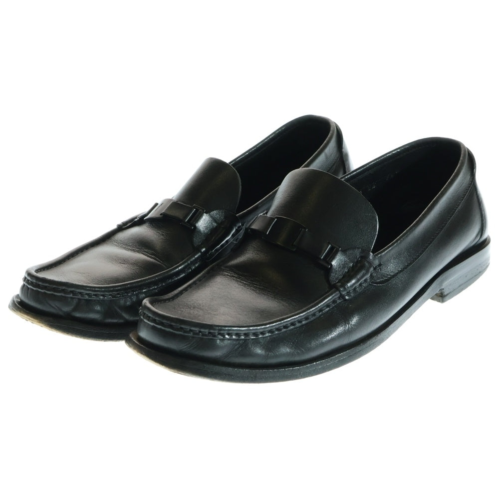 Salvatore Ferragamo(サルヴァトーレ フェラガモ) ロゴ刻印バックル付き レザーローファー ブラック