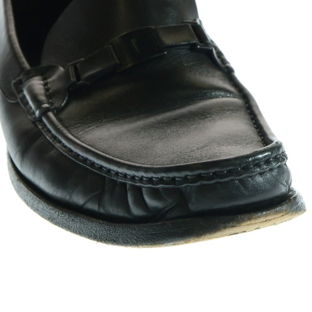Salvatore Ferragamo(サルヴァトーレ フェラガモ) ロゴ刻印バックル付き レザーローファー ブラック