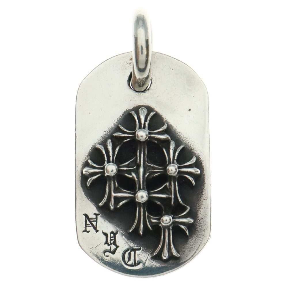 CHROME HEARTS(クロムハーツ) NYC DOG TAG RAISED CEMETERY レイズドセメタリー ドッグタグ ペンダント ネックレストップ シルバー