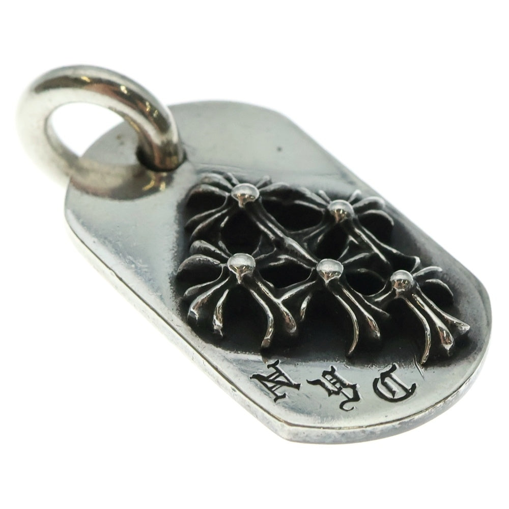 CHROME HEARTS(クロムハーツ) NYC DOG TAG RAISED CEMETERY レイズドセメタリー ドッグタグ ペンダント ネックレストップ シルバー