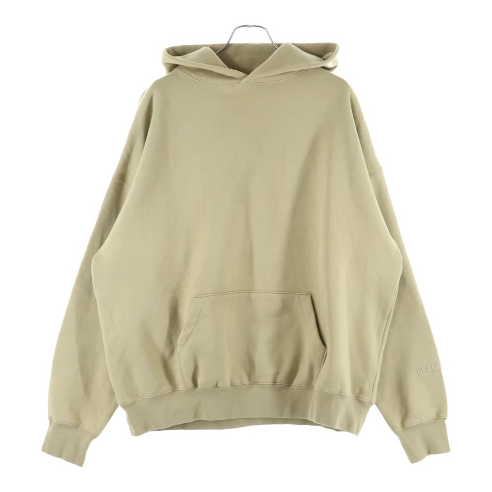FEAR OF GOD ESSENTIALS(フィアオブゴッド エッセンシャルズ) HOODIE バックリフレクターロゴ プルオーバースウェットパーカー フーディー ベージュ