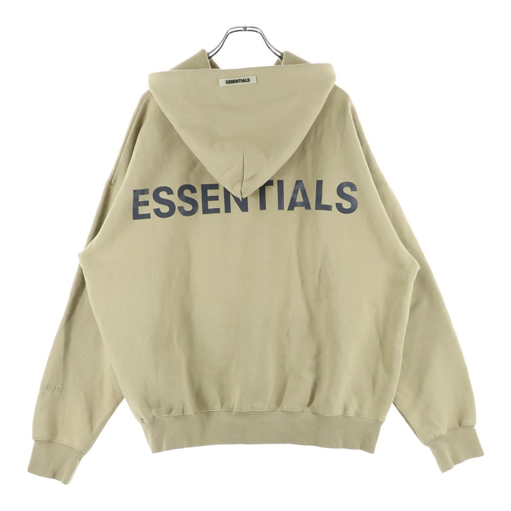 FEAR OF GOD ESSENTIALS(フィアオブゴッド エッセンシャルズ) HOODIE バックリフレクターロゴ プルオーバースウェットパーカー フーディー ベージュ
