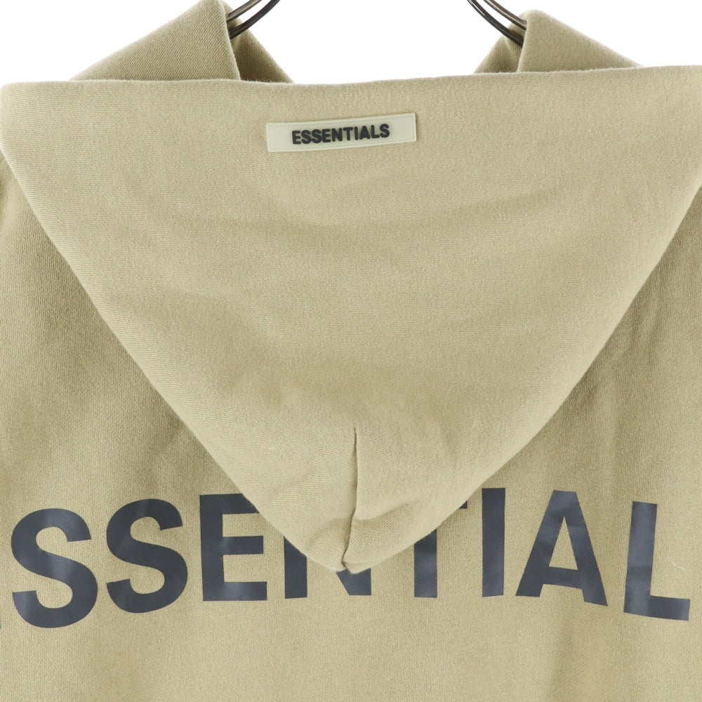 FEAR OF GOD ESSENTIALS(フィアオブゴッド エッセンシャルズ) HOODIE バックリフレクターロゴ プルオーバースウェットパーカー フーディー ベージュ