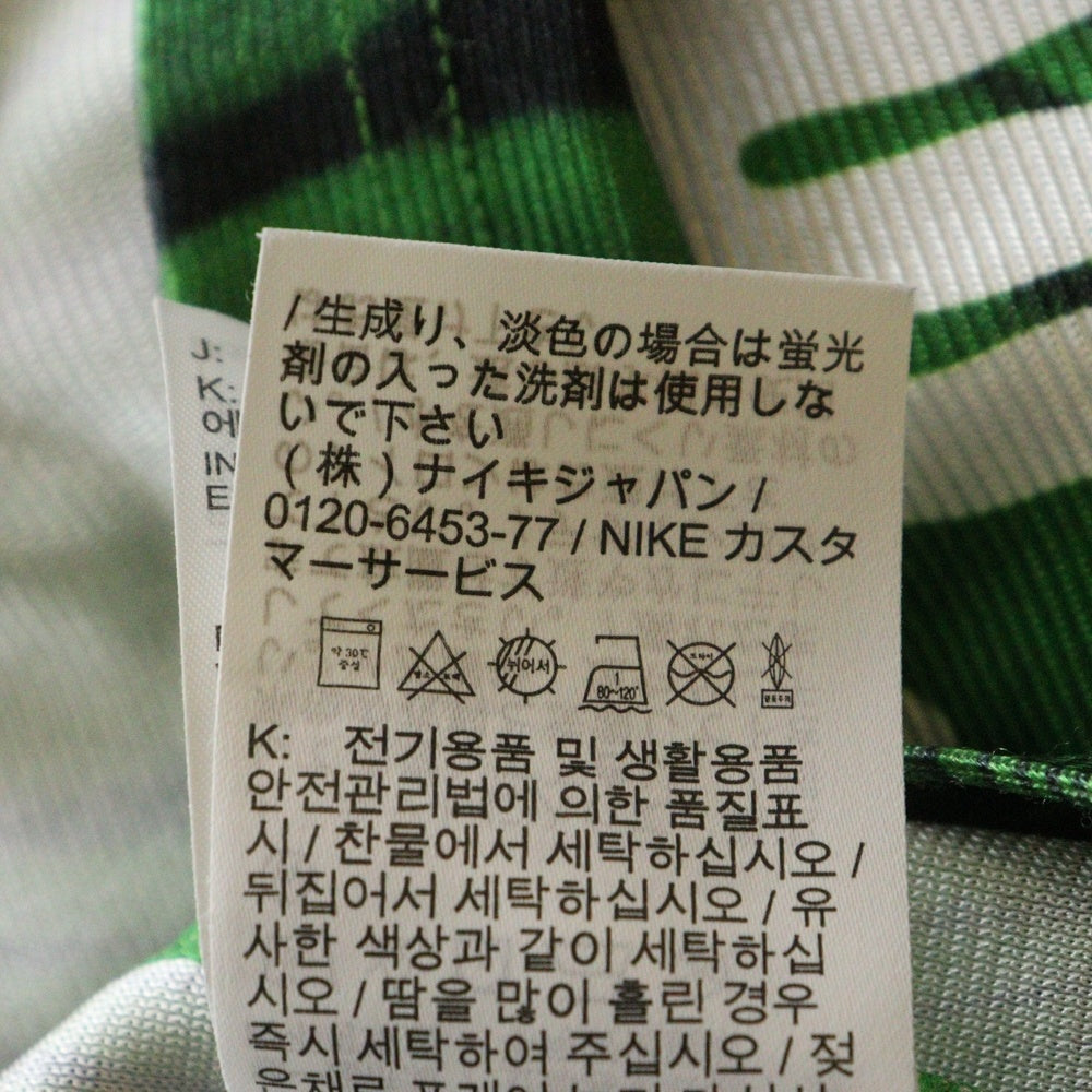 NIKE(ナイキ) ×OFF-WHITE ALLOVER PRINT UNIFORM オフホワイト オールオーバープリント ユニフォーム クルーネック カットソー 長袖Tシャツ グリーン FQ0998-389