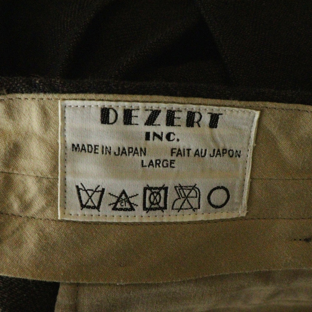 VINTAGE(ヴィンテージ) 80S VINTAGE DEZERT デザート ツータック リネン ワイドスラックスパンツ ブラウン