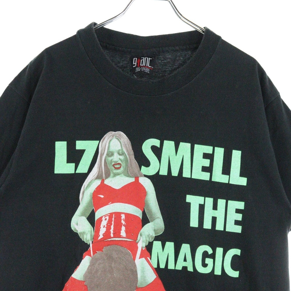 VINTAGE(ヴィンテージ) 90S L7 SMELL THE MAGIC エルセブン スメル ザ マジック ヴィンテージ プリントTシャツ 半袖カットソー ブラック