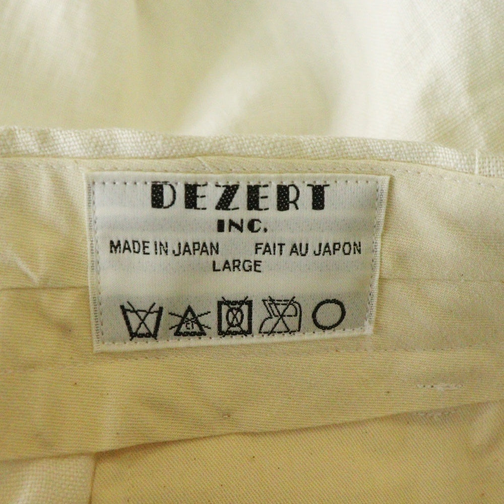 VINTAGE(ヴィンテージ) 80S VINTAGE DEZERT デザート ツータック ワイド リネン スラックスパンツ ベージュ