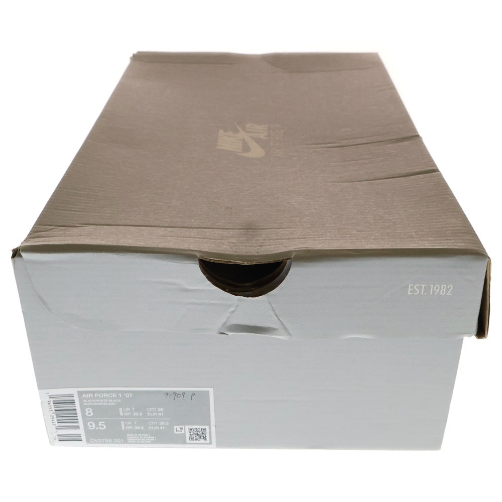 NIKE(ナイキ) AIR FORCE 1 07 エアフォース ローカットスニーカー ブラック/ホワイト US8/26cm DV0788-001