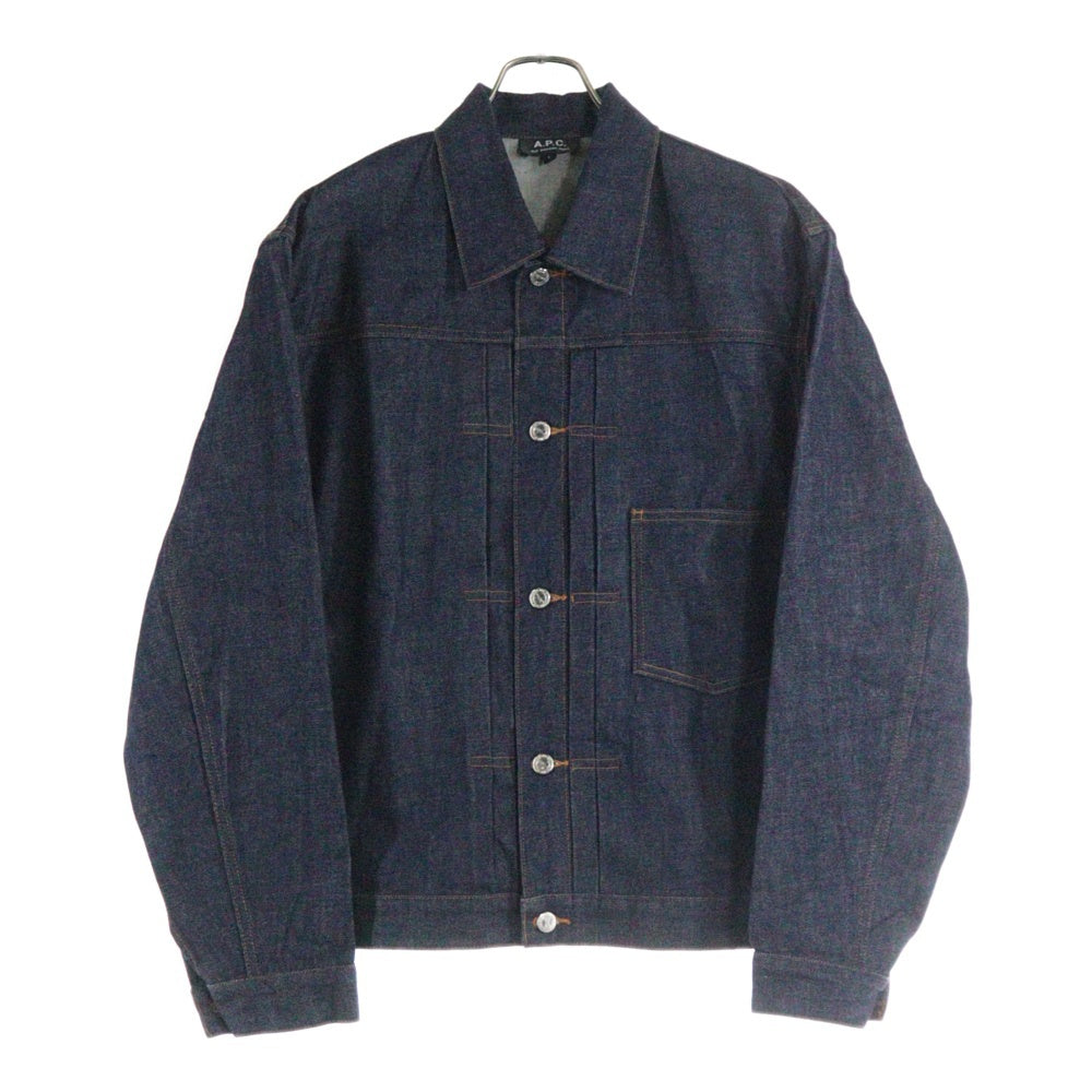A.P.C(アーペーセー) DENIM BRUT VESTE JEAN JPS リジット 1stタイプ デニムトラッカージャケット インディゴ 25212-1-30301