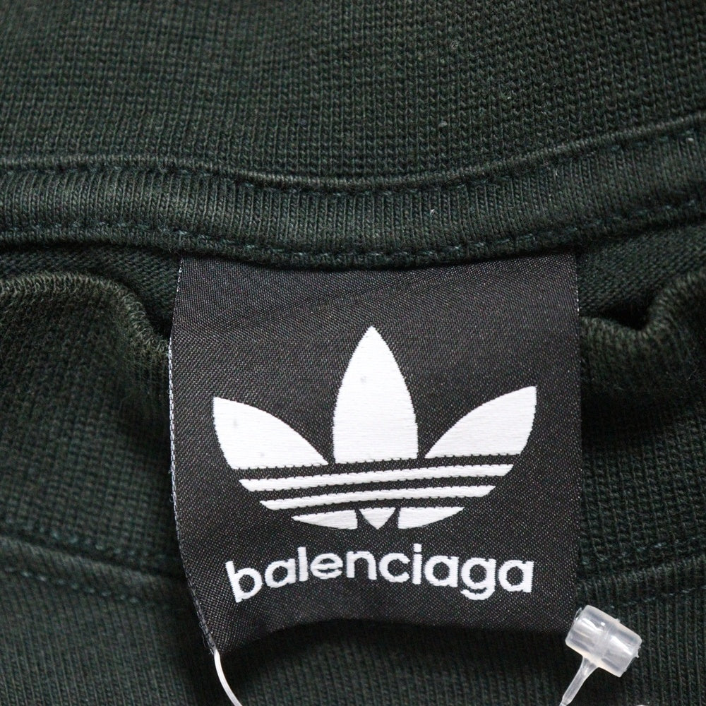 BALENCIAGA(バレンシアガ) 23SS ×adidas アディダス トレフォイルロゴオーバーサイズTシャツ 半袖クルーネックカットソー グリーン 723976 TNVN8