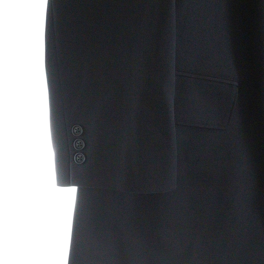 Yohji Yamamoto POUR HOMME(ヨウジヤマモト プールオム) 24AW WOOL GABARDINE 5BUTTON JACKET ウールギャバジン 5ボタン ノッチドラペル ビックシルエット テーラードジャケット ブラック HO-J70-534