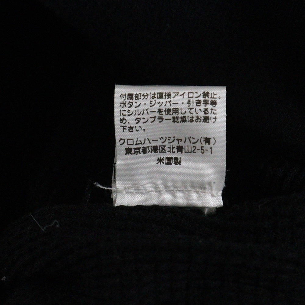 CHROME HEARTS(クロムハーツ) CHプラス スクロールラベルプリント 裏地サーマル ジップアップフーディ スウェットパーカー ブラック/ゴールド