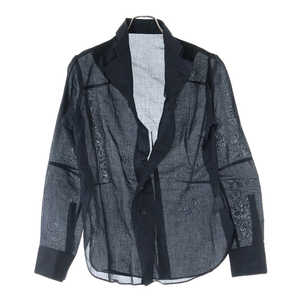 Yohji Yamamoto(ヨウジヤマモト) 13AW コットン シャツカーディガン ブラック FQ-B15-023