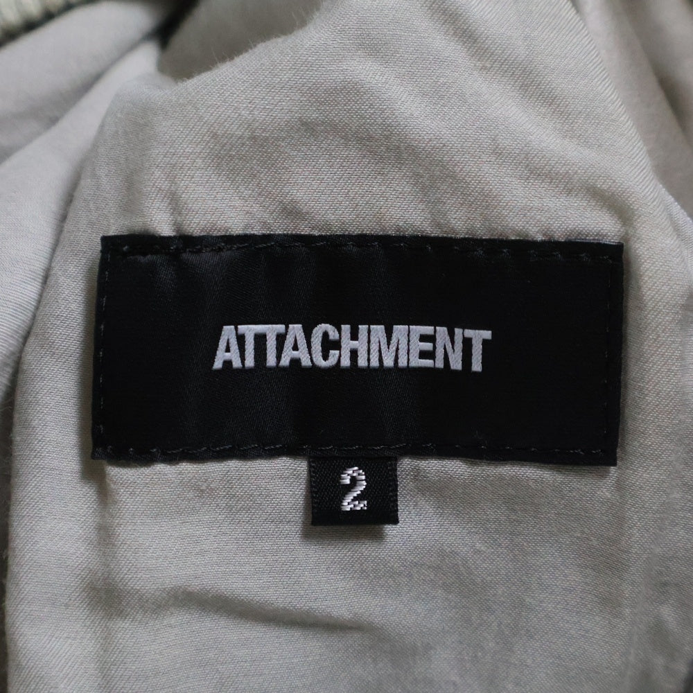 ATTACHMENT(アタッチメント) 100/2 高密度 サテン ダブルポケット ジップアップ スーベニアジャケット ベージュ AB51-214