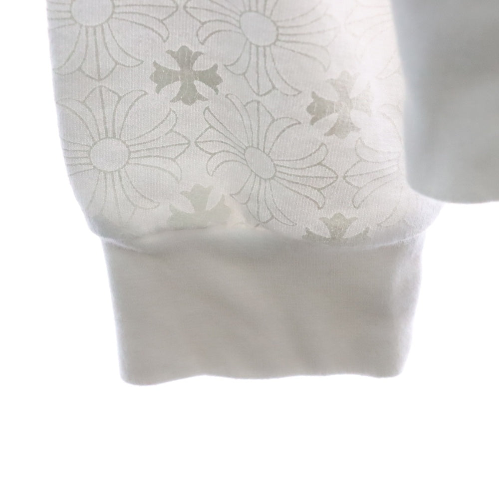 CHROME HEARTS(クロムハーツ) HD PLVR CH PLS PRNT CHプラス総柄 ホースシュー プリント プルオーバー スウェット パーカー ホワイト