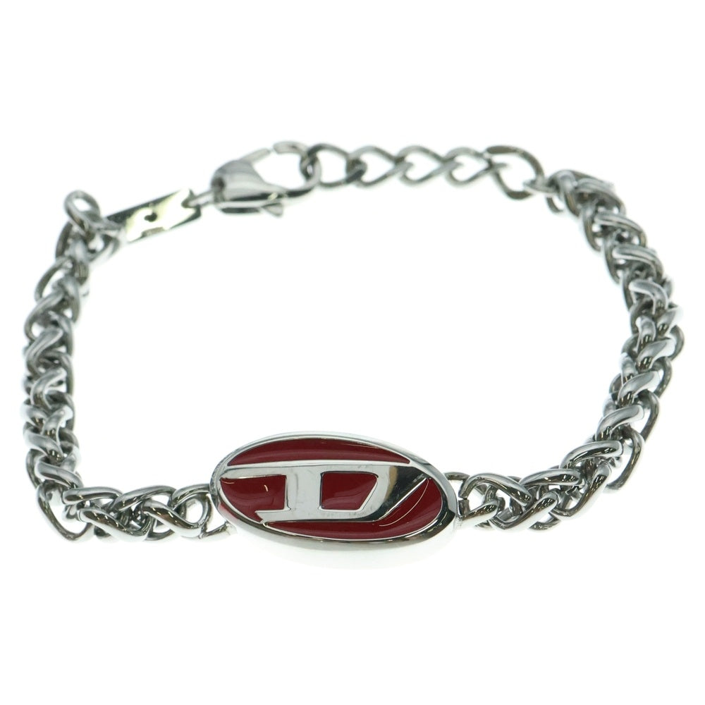 DIESEL(ディーゼル) STEEL Dロゴ シルバーチェーン ブレスレット DX1445040