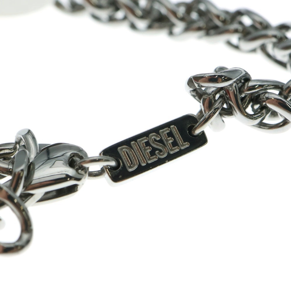 DIESEL(ディーゼル) STEEL Dロゴ シルバーチェーン ブレスレット DX1445040