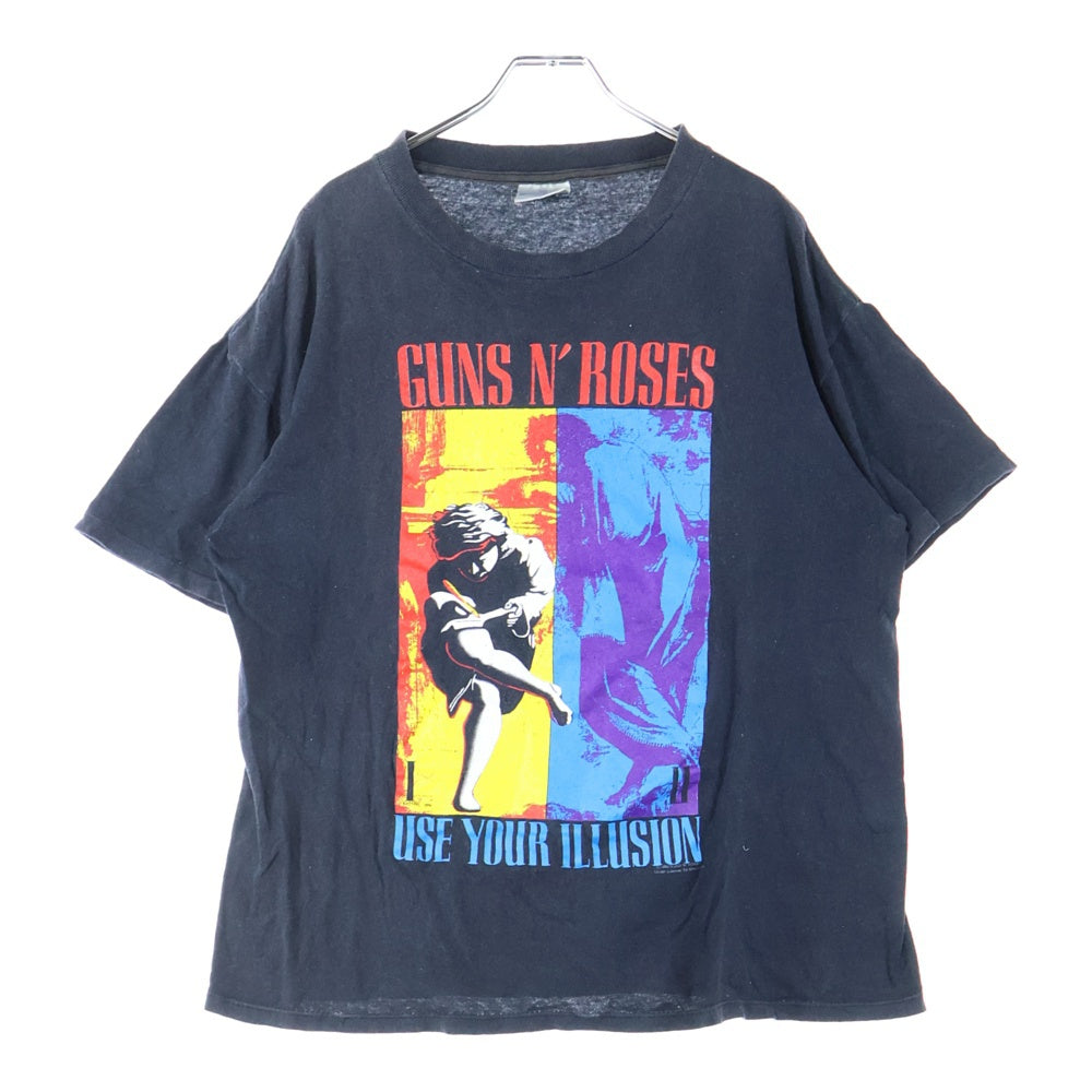 VINTAGE(ヴィンテージ) 90S VINTAGE GUNS N'ROSES USE YOUR ILLUSION ガンズアンドローゼス ツアーTシャツ 東京ドーム 半袖カットソー ブラック