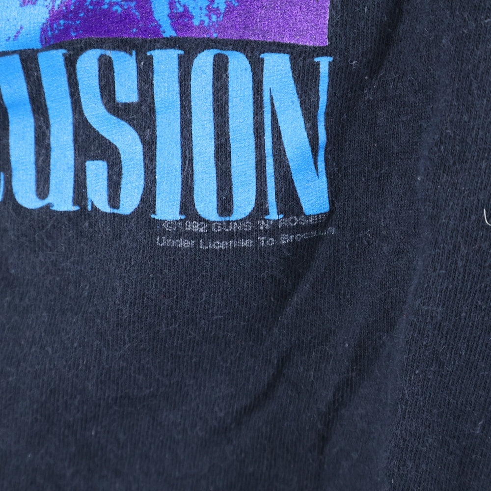 VINTAGE(ヴィンテージ) 90S VINTAGE GUNS N'ROSES USE YOUR ILLUSION ガンズアンドローゼス ツアーTシャツ 東京ドーム 半袖カットソー ブラック