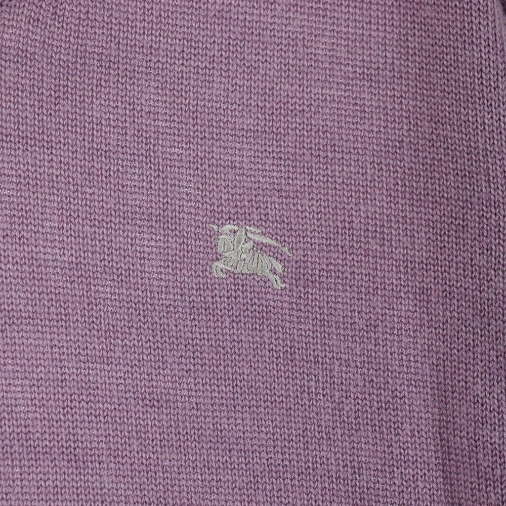 BURBERRY BLACK LABEL(バーバリー ブラックレーベル) ショルダースナップボタン ニット スウェット パープル