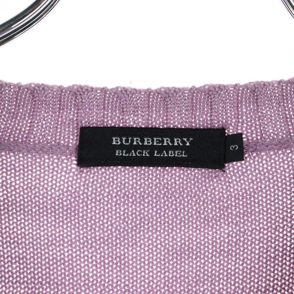 BURBERRY BLACK LABEL(バーバリー ブラックレーベル) ショルダースナップボタン ニット スウェット パープル