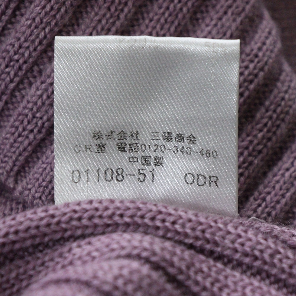 BURBERRY BLACK LABEL(バーバリー ブラックレーベル) ショルダースナップボタン ニット スウェット パープル