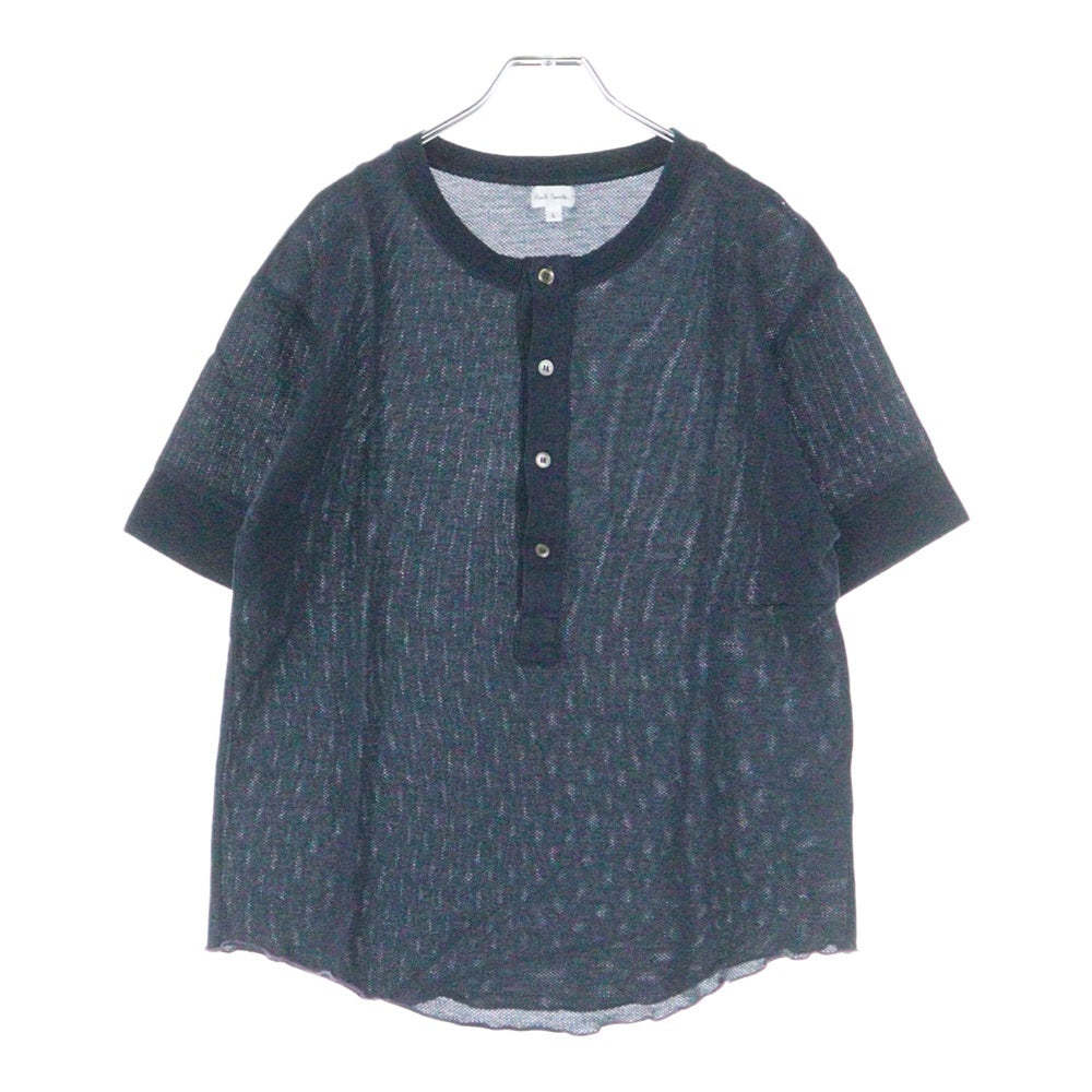 Paul Smith(ポールスミス) ヘンリーネック ハーフボタン 半袖Tシャツ カットソー ネイビー