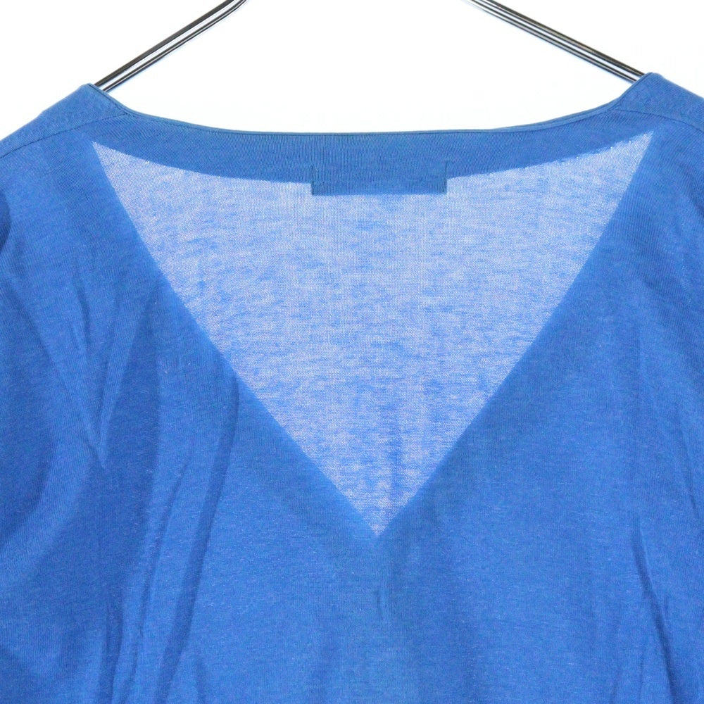 TOMORROWLAND(トゥモローランド) コットン 貝ボタン カーディガン ブルー