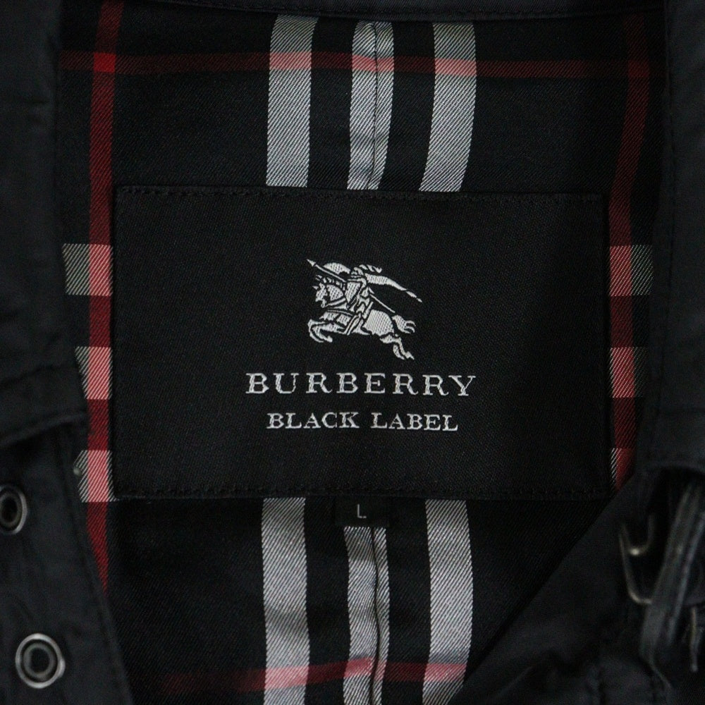 BURBERRY BLACK LABEL(バーバリー ブラックレーベル) ナイロン トレンチコート ジャケット ブラック