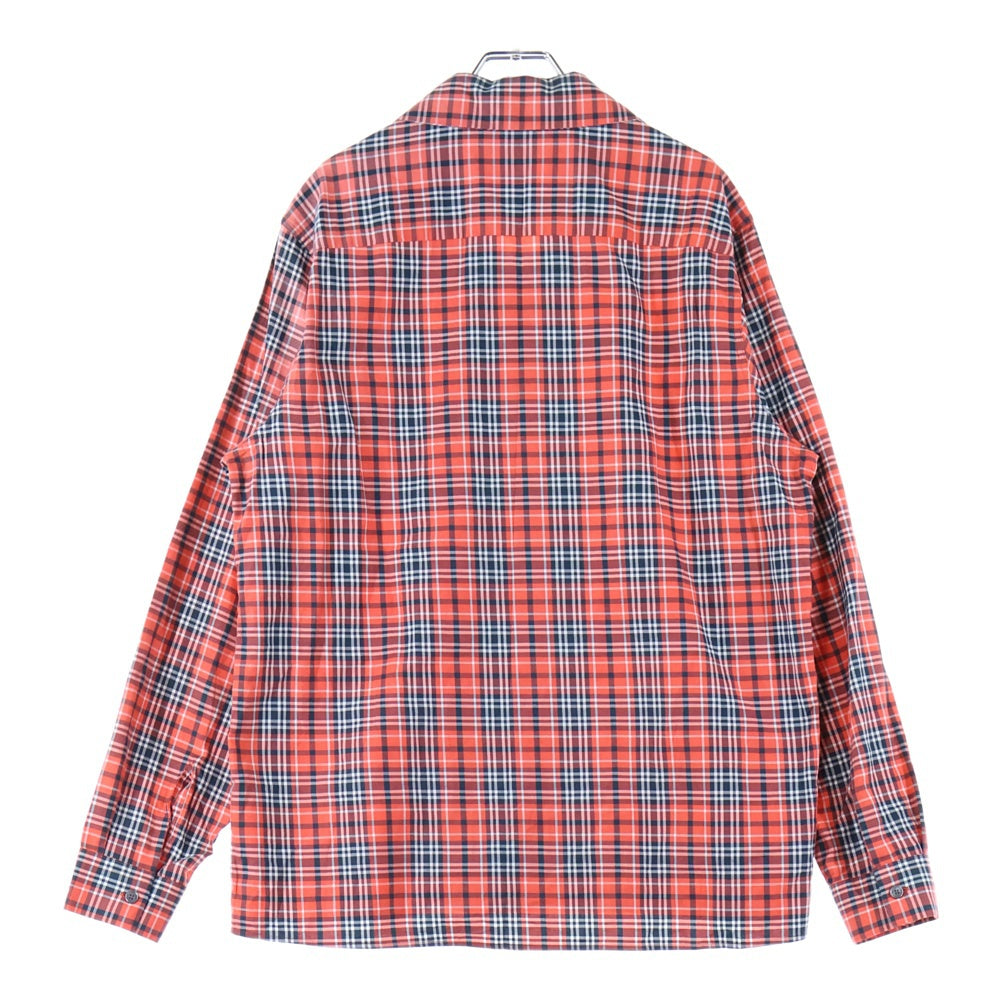 BURBERRY(バーバリー) 胸ポケット 6B チェック柄 オープンカラー 長袖シャツ オレンジ THTHAGAR129SAM