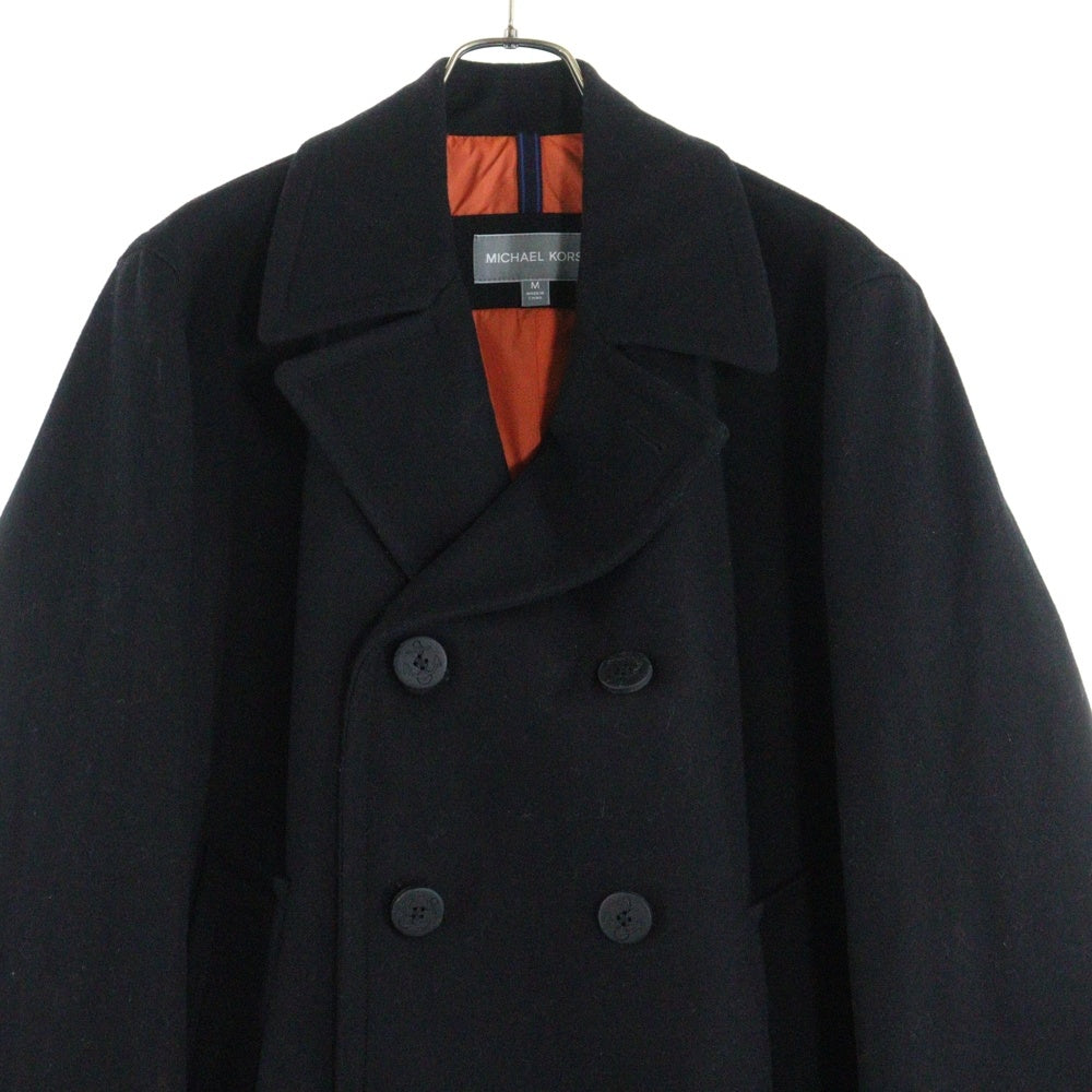 MICHAEL KORS(マイケルコース) WOOL COAT ウール イカリボタン ダブル ピーコート ブラック 145105