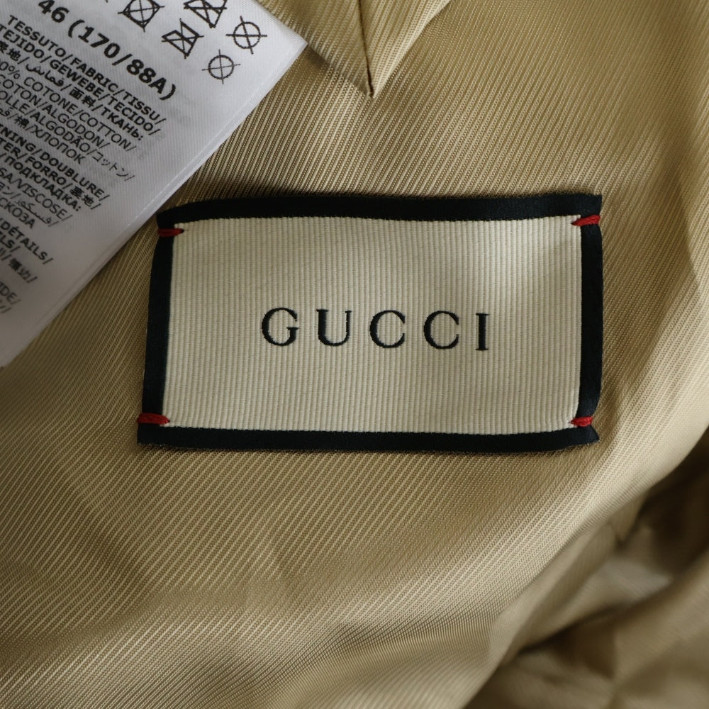 GUCCI(グッチ) RIBONN WASH DENIM JACKET リボン マルチポケット ホースビット ウオッシュ加工 デニムジャケット インディゴ 611771 XDBB9
