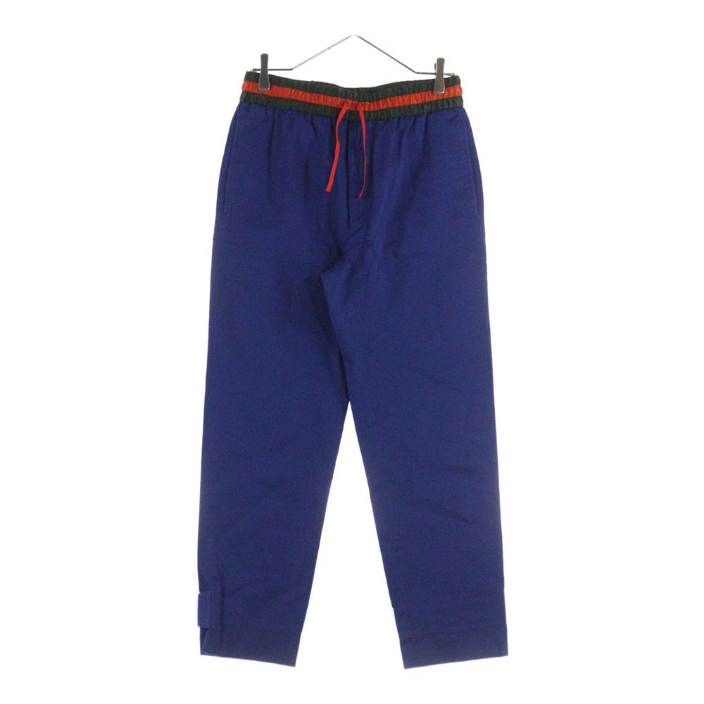 GUCCI(グッチ) GABARDINE PANT ギャバジン ウエストデザイン切り替え イージー パンツ ブルー 591052