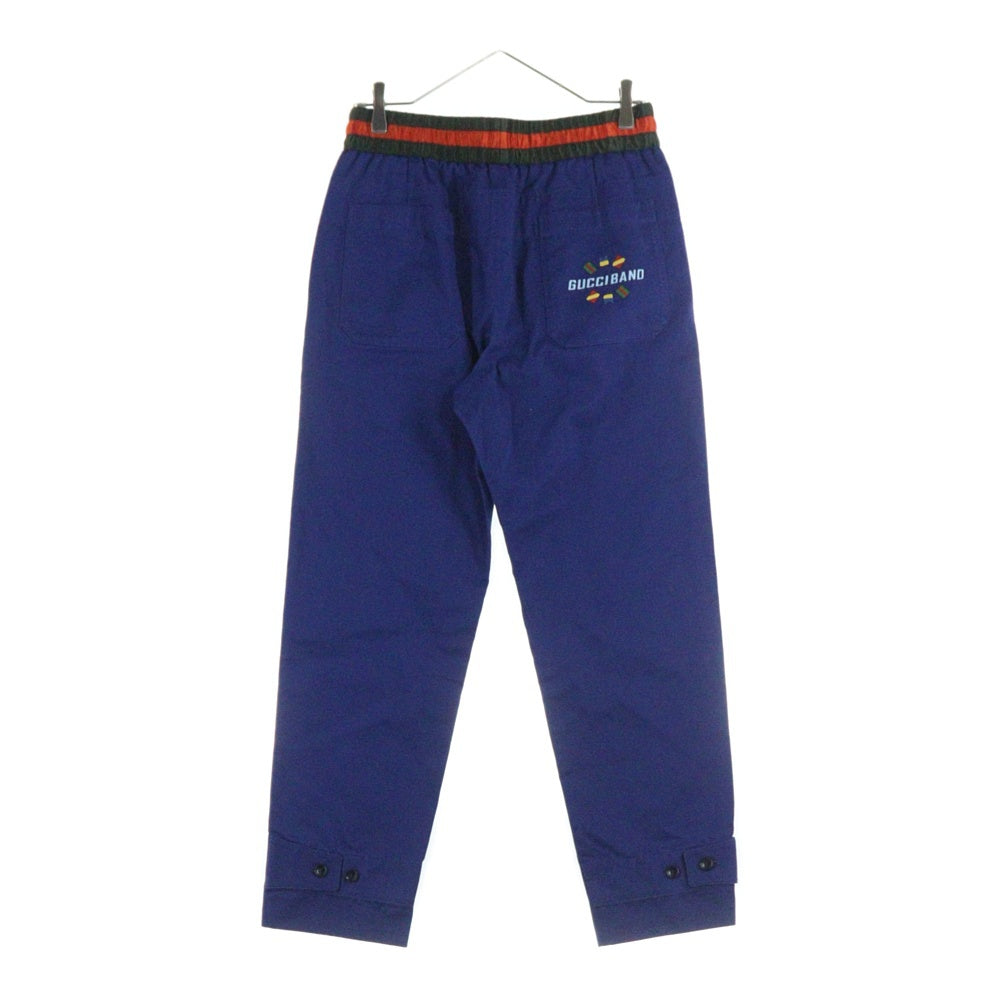 GUCCI(グッチ) GABARDINE PANT ギャバジン ウエストデザイン切り替え イージー パンツ ブルー 591052