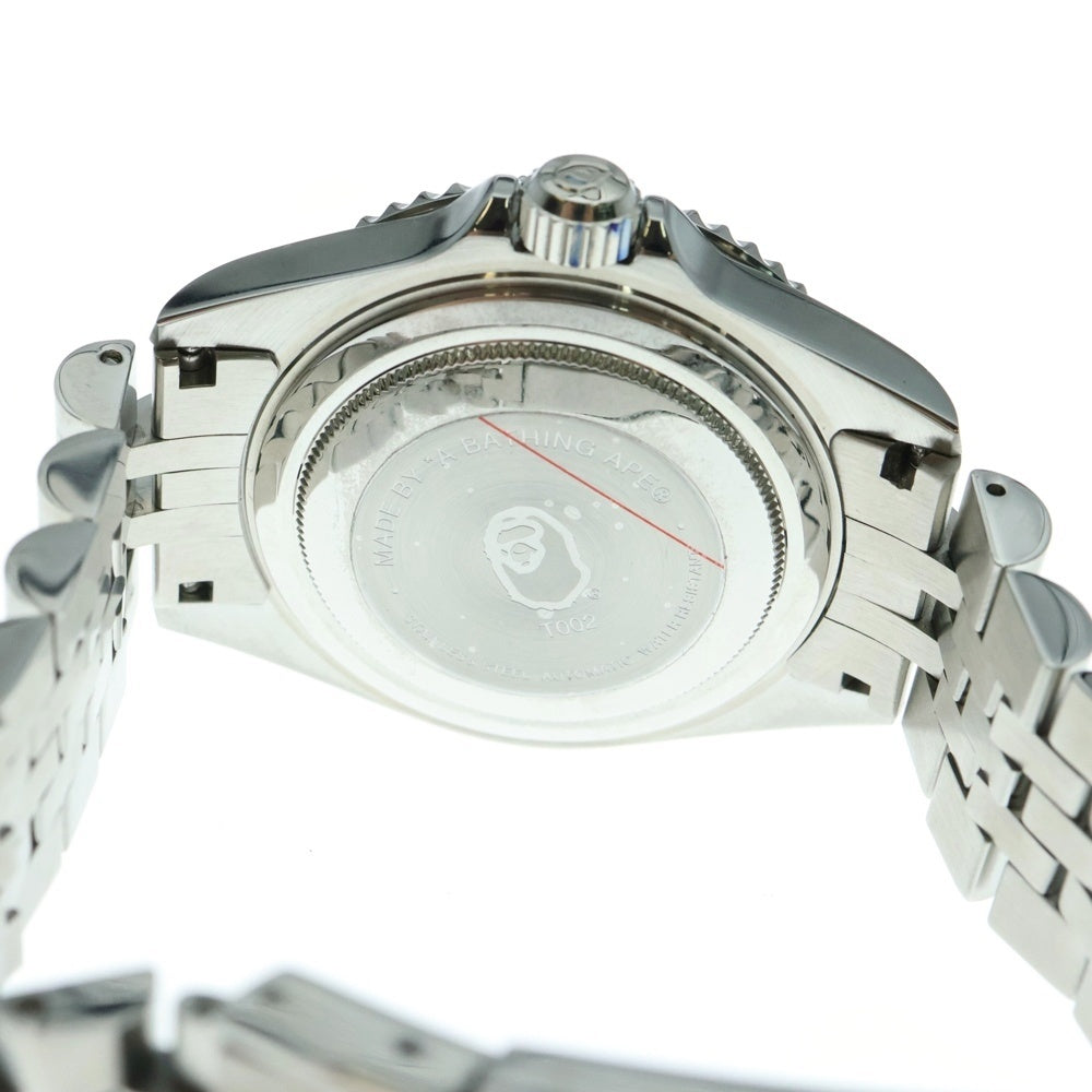 BAPE BY A BATHING APE(ベイプ ア ベイシング エイプ) TYPE 2 BAPEX ベイペックス オートマティック ウォッチ 腕時計 シルバー