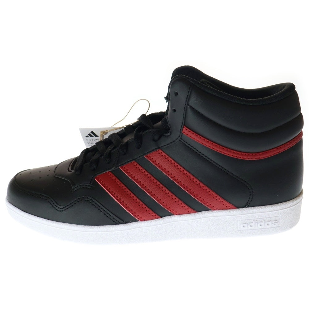 adidas(アディダス) HOOPS 4.0 MID フープス ハイカットスニーカー ブラック/レッド US9/27cm JH6142
