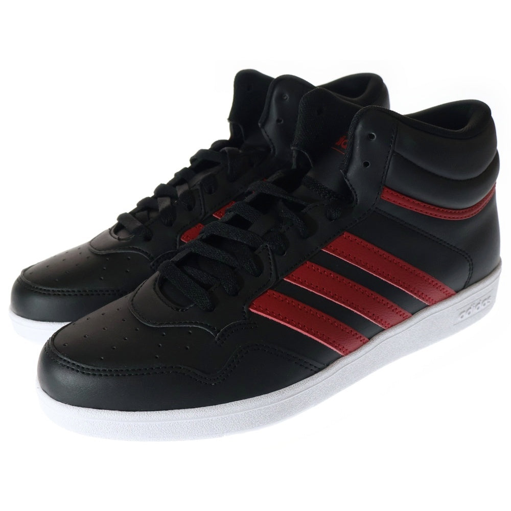 adidas(アディダス) HOOPS 4.0 MID フープス ハイカットスニーカー ブラック/レッド US9/27cm JH6142