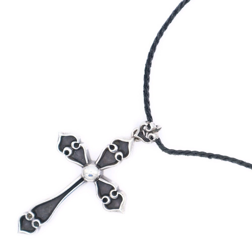 CHROME HEARTS(クロムハーツ) LRG SPADE CROSS ラージスペードクロス レザーブレード ネックレス シルバー