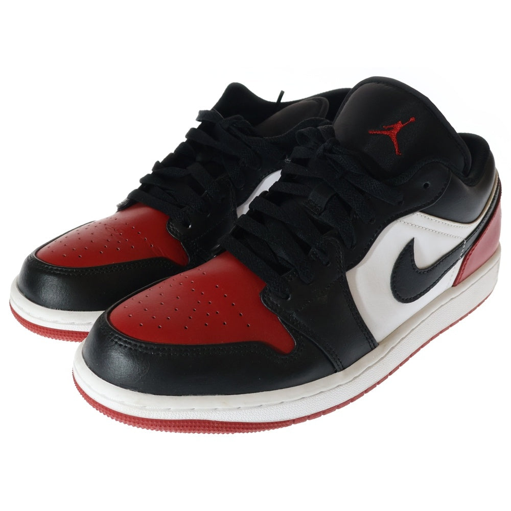 NIKE(ナイキ) AIR JORDAN 1 LOW BRED TOE エア ジョーダン 1 ブレッド トゥ ローカットスニーカー ブラック/レッド/ホワイト US9.5/27.5cm 553558-161