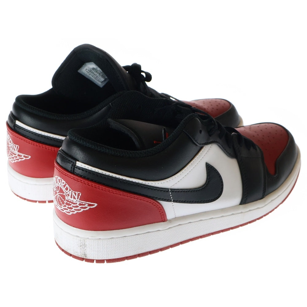 NIKE(ナイキ) AIR JORDAN 1 LOW BRED TOE エア ジョーダン 1 ブレッド トゥ ローカットスニーカー ブラック/レッド/ホワイト US9.5/27.5cm 553558-161