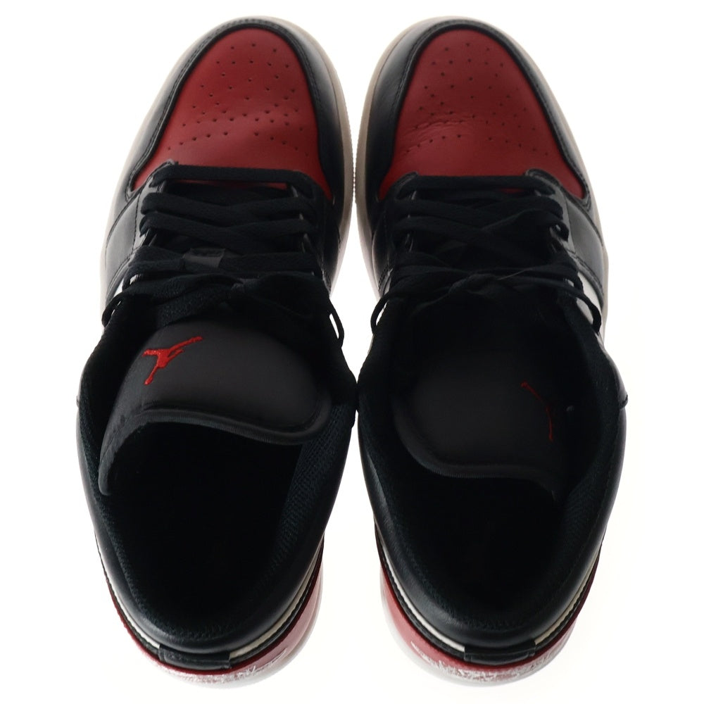 NIKE(ナイキ) AIR JORDAN 1 LOW BRED TOE エア ジョーダン 1 ブレッド トゥ ローカットスニーカー ブラック/レッド/ホワイト US9.5/27.5cm 553558-161