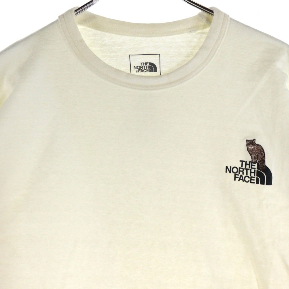 THE NORTH FACE(ザノースフェイス) FACE L/S ZOO PICKER TEE フェイス ロングスリーブ ズー ピッカー クルーネック長袖Tシャツ カットソー アイボリー NT32533