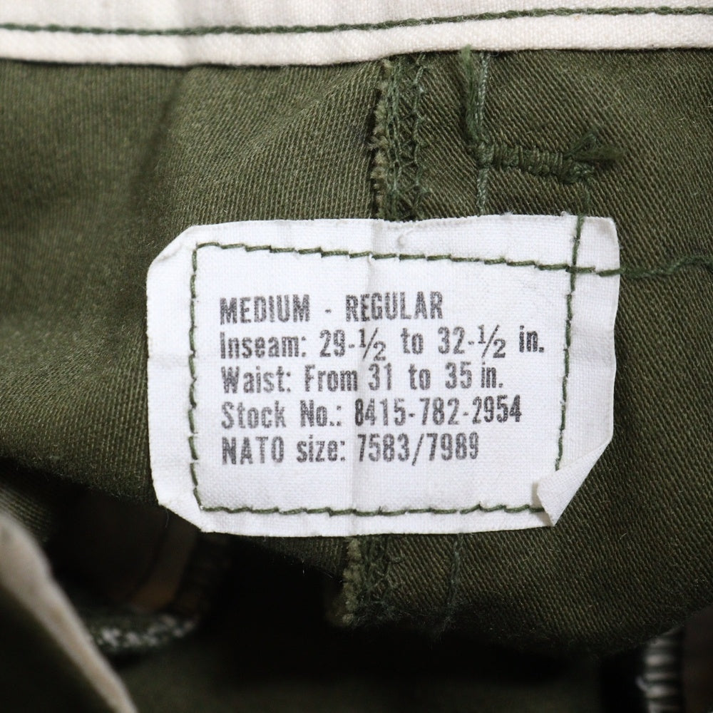 VINTAGE(ヴィンテージ) 70S VINTAGE U.S.ARMY MILITARY M-65 ヴィンテージ ユーエスアーミー ミリタリー フィールド カーゴパンツ カーキ DSA100-74-C-0084