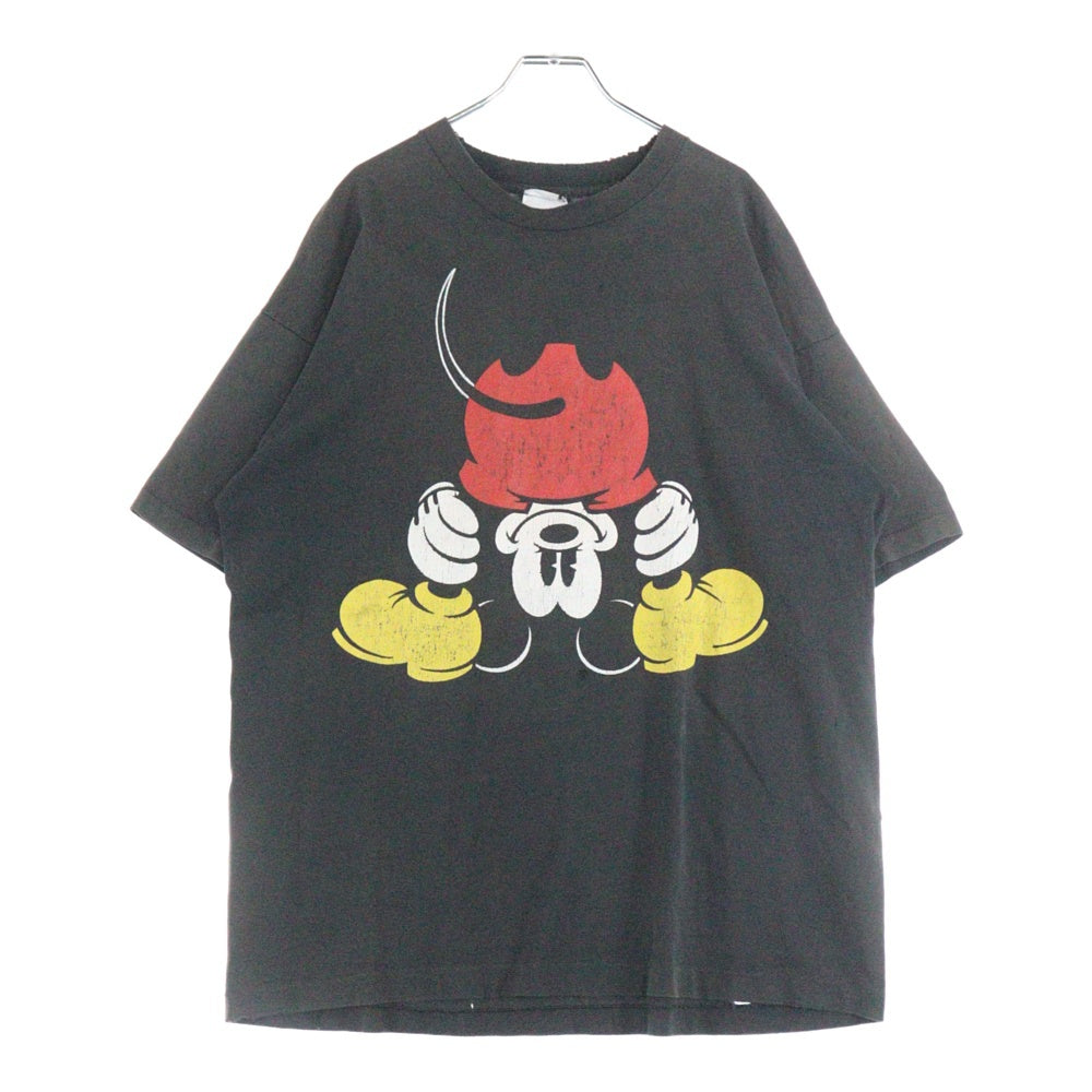 VINTAGE(ヴィンテージ) 90S VINTAGE MICKEY TEE ヴィンテージ 逆さミッキー プリント 半袖Tシャツ カットソー ブラック