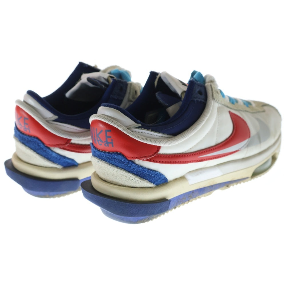 NIKE(ナイキ) ×sacai ZOOM CORTEZ WHITE AND UNIVERSITY RED サカイ ズーム コルテッツ ローカットスニーカー レディース US6/24cm DQ0581-100